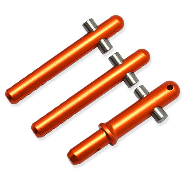 GPM Aluminum + Stainless Steel Front+Rear Body Post Orange : ARRMA 1/7 Fireteam