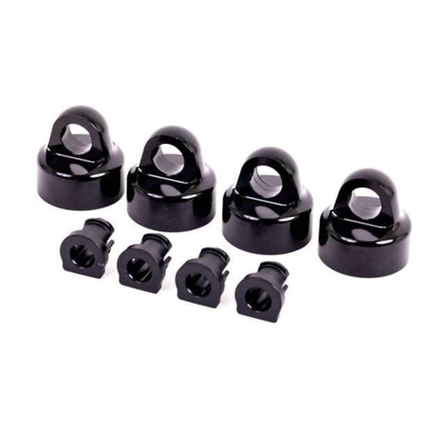 Traxxas 9664A Aluminum GT-Maxx Shock Caps Black (4) / Spacers (4) : Sledge