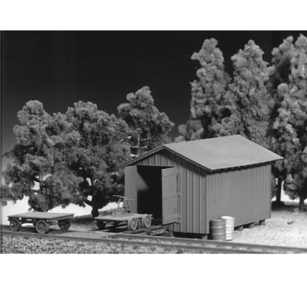 Tichy Train Group 7011 Handcar Shed w/ Handcar & Trailer Kit HO Scale