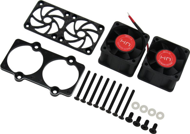 Hot Racing AFE404TTF 3 Cell Twin 40mm Twister Motor Cooling Fan Kit : Arrma 1/5