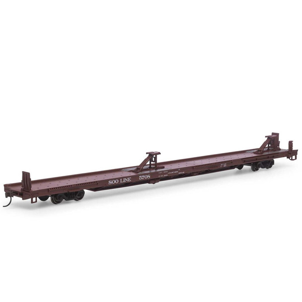 Athearn ATH27672 85' TOFC SOO #5708 RTR Flat Freight Car HO Scale