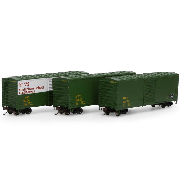 Athearn ATH67750 40' Modern Box - MKT/Green RTR Freight Cars (3) HO Scale