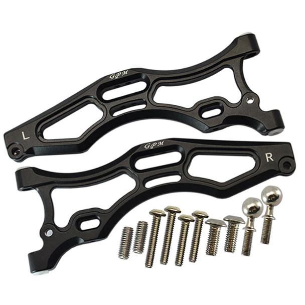 GPM Racing Aluminum Front Lower Arms Black : ARRMA 1/7 Fireteam Tactical