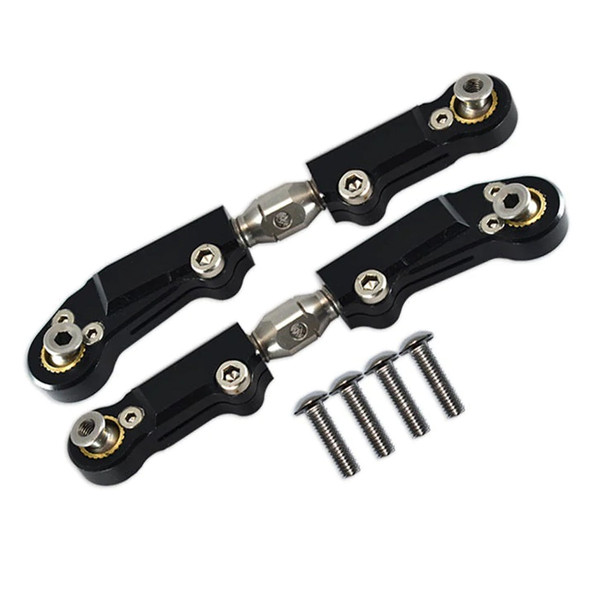 GPM Alum+Stainless Steel Adjustable Front Steering Tie Rod Black : Corally Sketer