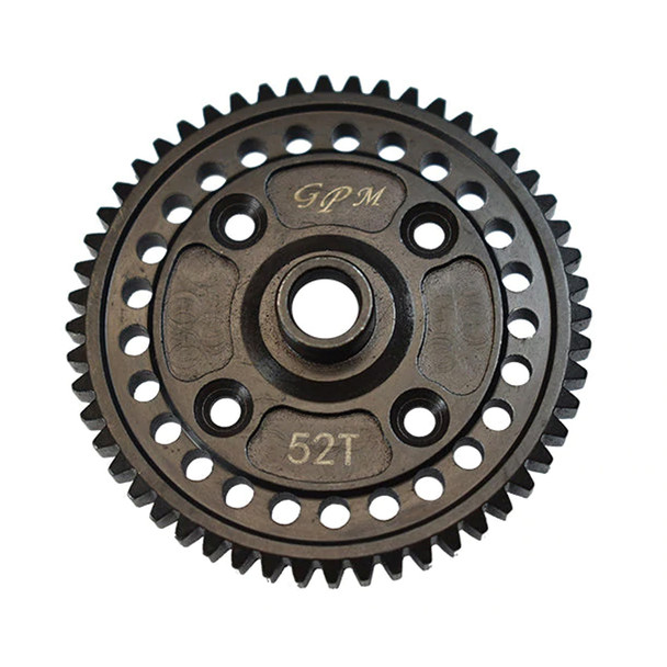 GPM Racing Carbon Steel Spur Gear 52T Black : Traxxas 1/8 4WD Sledge