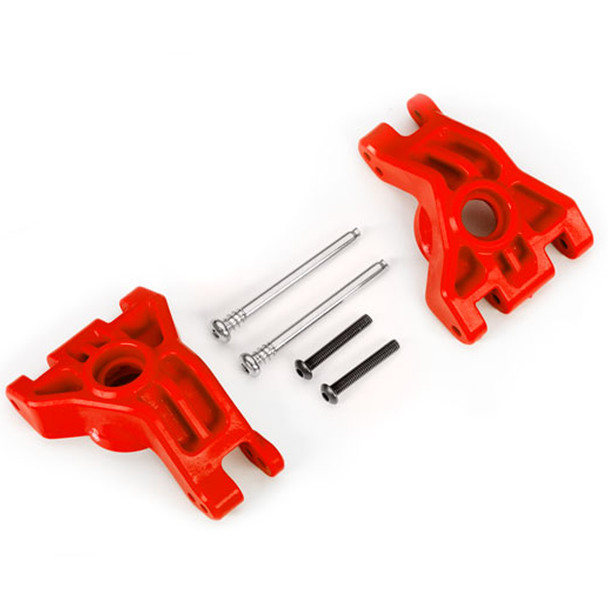 Traxxas 9050R Heavy Duty L/R Rear Sub Axle Carriers Red : 4x4 Hoss/Rustler/Slash