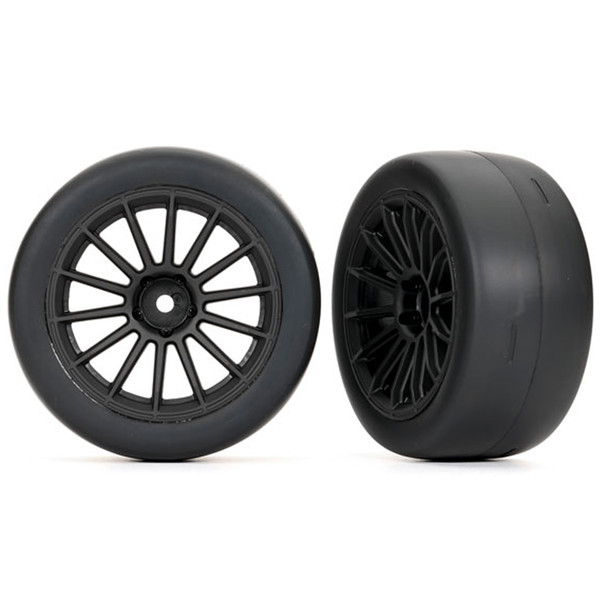 Traxxas 9374 Front Tires w/ Multi-Spoke Black Wheels (2) Toyota GR Supra 4-Tec 3.0