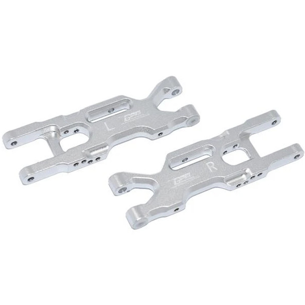 GPM Racing Aluminum Rear Lower Arms Silver : Losi 1/18 Mini-T 2.0