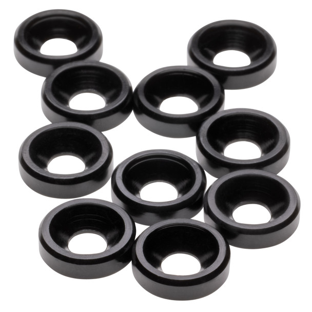 1Up Racing 80309 Premium Aluminum Countersunk Washers - Black (10Pcs)