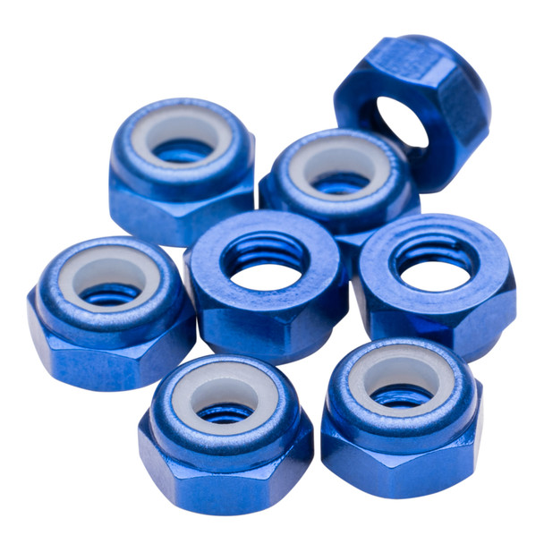 1Up Racing 80595 Premium Aluminum Locknuts M3 - Dark Blue (8Pcs)