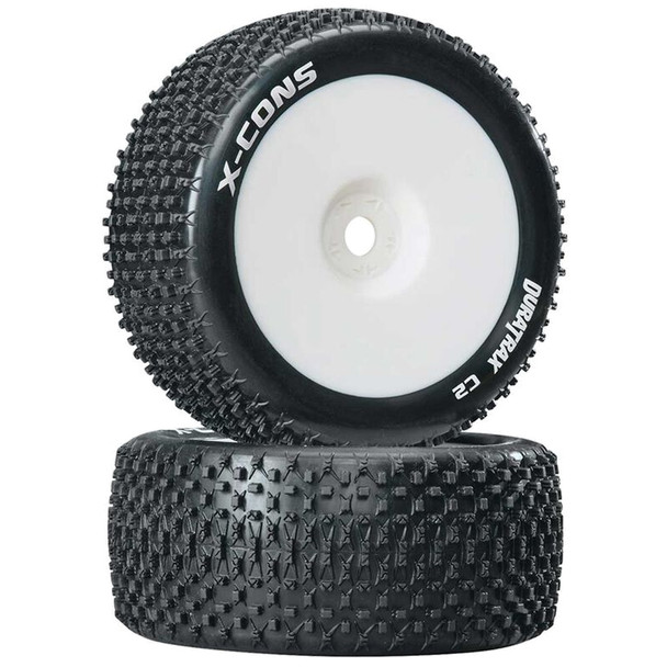 Duratrax DTXC3660 X-Cons 1/8 Mounted C2 Truggy Tires/Wheels (2)