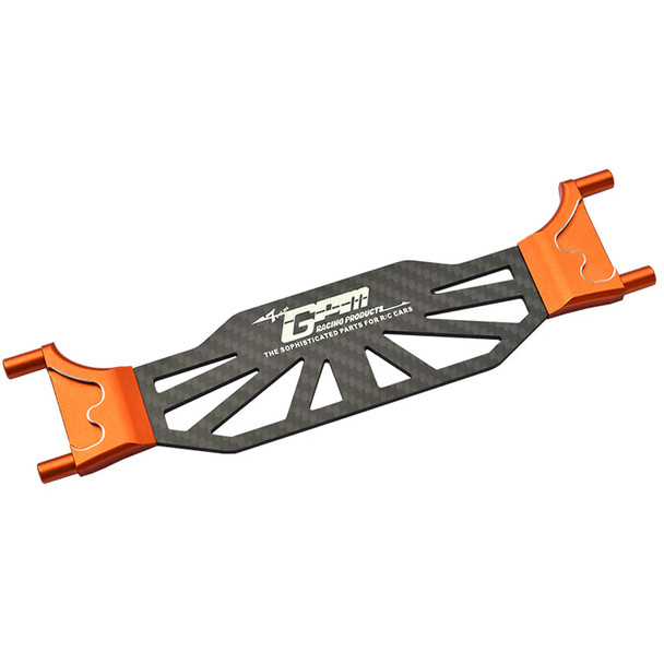 GPM Racing Aluminum 6061-T6 + Carbon Fiber Battery Hold-Down Orange : 1/8 Sledge