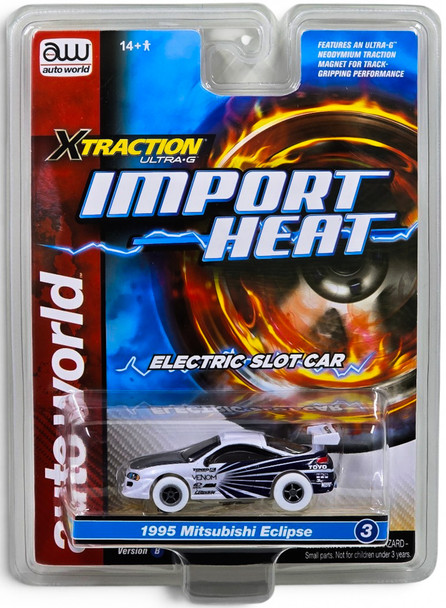 Auto World Xtraction Import Heat 1995 Mitsubishi Eclipse iWheels HO Slot Car