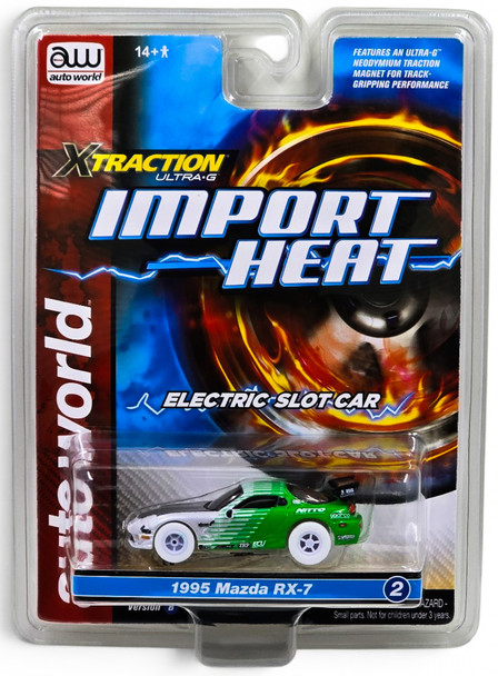 Auto World Xtraction Import Heat 1995 Mazda RX-7 iWheels HO Slot Car
