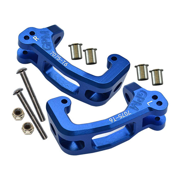 GPM Racing Aluminum 7075-T6 Front C Hubs Blue : 1/8 Sledge