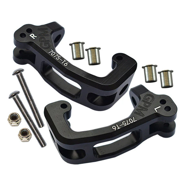 GPM Racing Aluminum 7075-T6 Front C Hubs Black : 1/8 Sledge