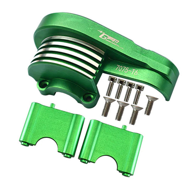 GPM Racing Aluminum 7075-T6 Main Gear Cover Green : 1/8 4WD Sledge