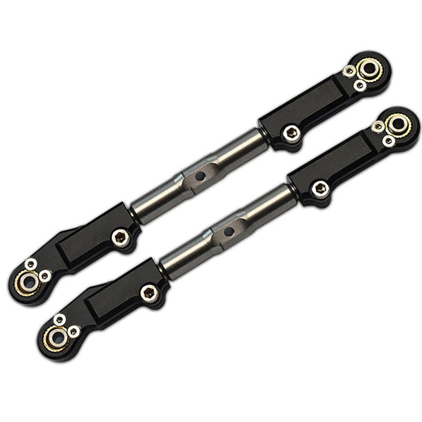 GPM Racing Aluminum + Stainless Steel Front Upper Arm Tie Rod Black : Sledge