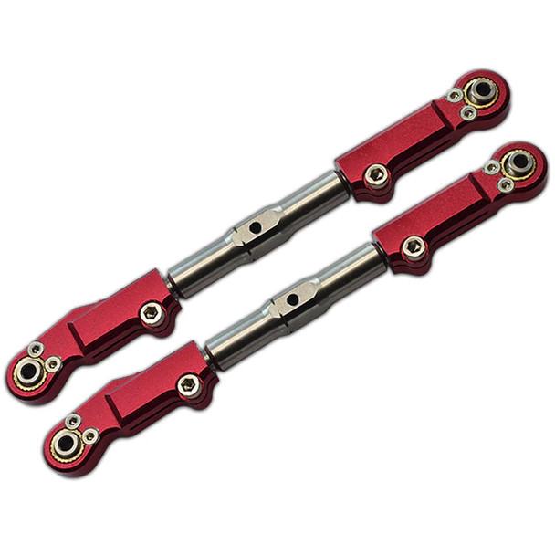 GPM Racing Aluminum + Stainless Steel Rear Upper Arm Tie Rod Red : Sledge