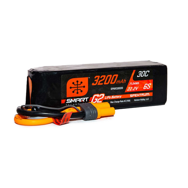 Spektrum SPMX326S30 22.2V 3200mAh 6S 30C Smart G2 LiPo Battery : IC5