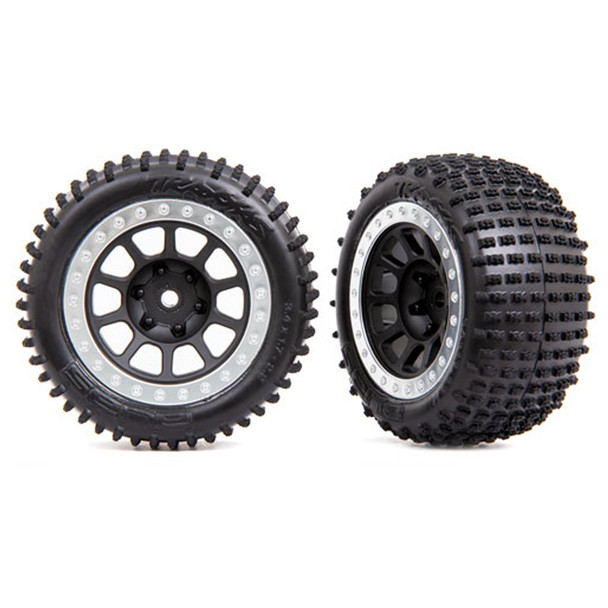 Traxxas 2470G Alias 2.2" Rear Tires w/ Gray Beadlock Wheels / Foam Inserts : Bandit