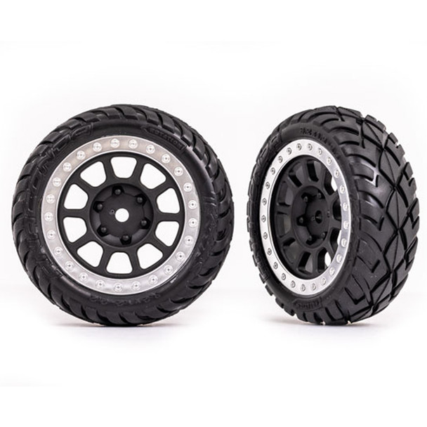 Traxxas 2479G Anaconda 2.2" Front Tires w/ Gray Beadlock Wheels / Foam Inserts : Bandit