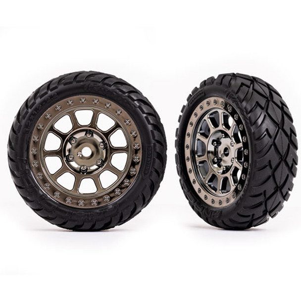 Traxxas 2479T Anaconda 2.2" Front Tires w/ Black Chrome Wheels / Foam Inserts : Bandit