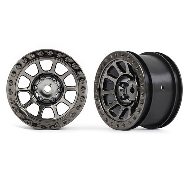 Traxxas 2480A 2.2" Black Chrome Rear Wheels (2) : Bandit