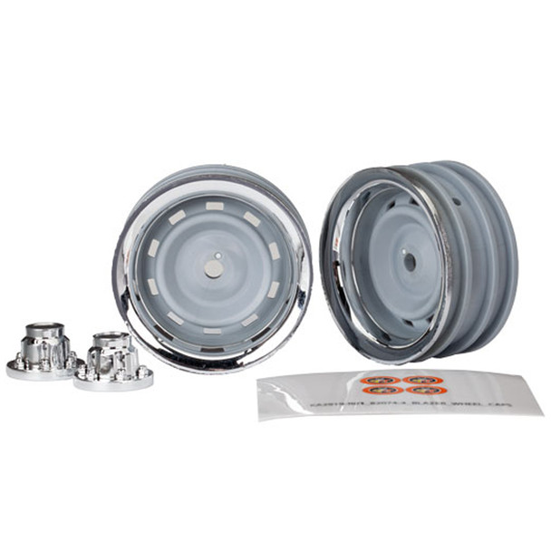 Traxxas 8165 1.9'' Chrome Wheels w/ Center Caps / Decal Sheet (2) : TRX-4