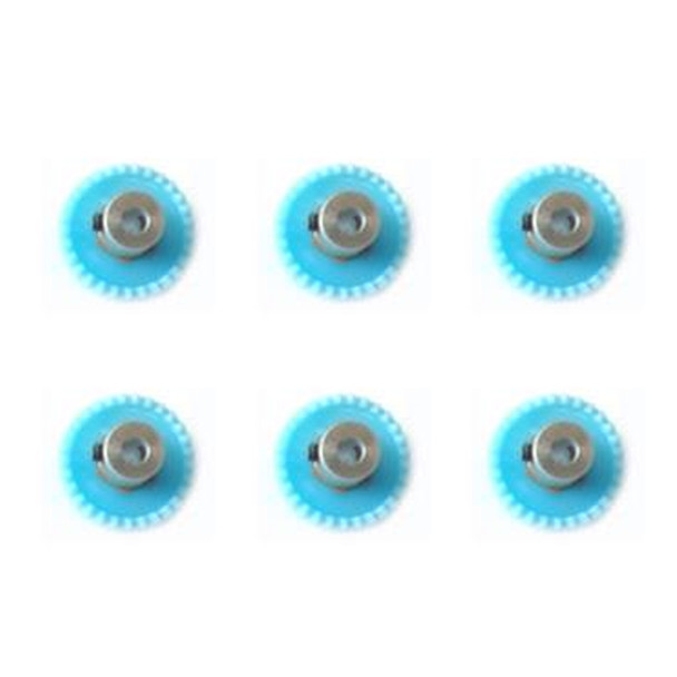 H&R Racing HR227-6 27 Tooth Crown Gear 48 pitch (6) for 1/8 Axle 1:24 Slot Car