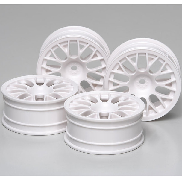 Tamiya 53468 RC 24mm Mesh Wheels White Offset +2 (4Pcs)