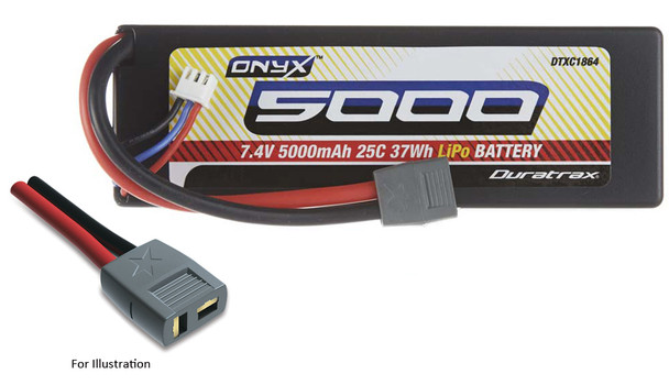 Duratrax Onyx 2S 7.4V 5000mAh 25C Hard Case LiPo Battery Star Connector