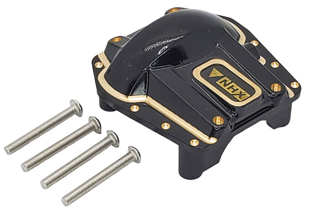 NHX RC Brass Counterweight Axle Housing Cover - Black/Gold : Axial SCX6