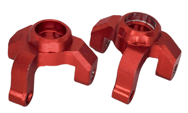 NHX RC Aluminum Front Steering Spindle Knuckles (2) -Red : Losi Mini T 2.0 / Mini-B