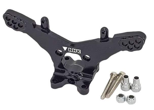 NHX RC Aluminum Adjustable Rear Shock Tower -Black : Losi Mini T 2.0