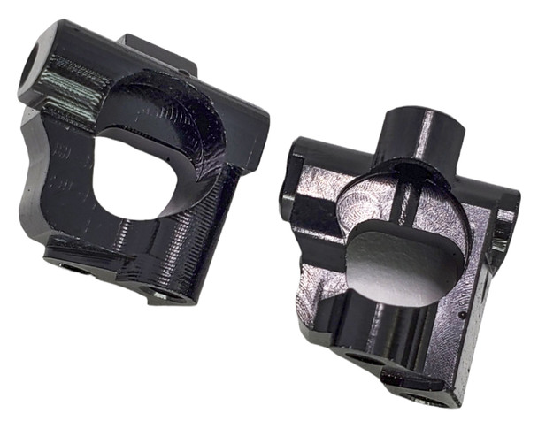 NHX RC Aluminum Caster Block 0 Degree L/R -Black: Losi Mini T 2.0 / Mini-B