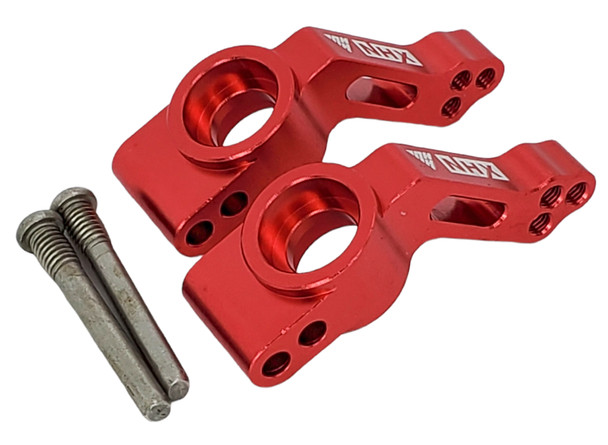 NHX RC Alum Rear Stub Axle Carriers -Red: 1/10 2WD Slash/Stampede/Rustler/Bandit