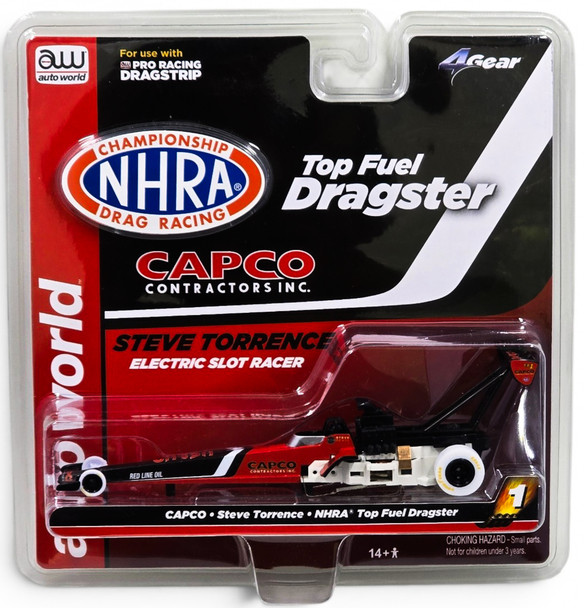 Auto World 4Gear NHRA R27 Steve Torrence Capco Top Fuel Dragster iWheels HO Slot Car