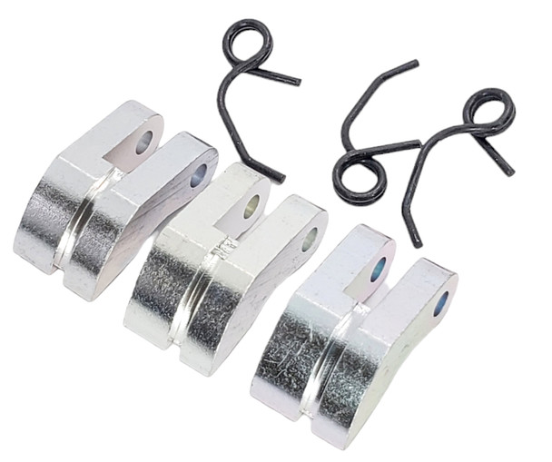 NHX RC Aluminum 3-Shoe Clutch Shoes with Springs -Silver : 1/8