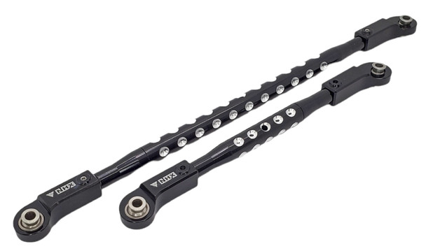 NHX RC Aluminum CNC Adjustable Steering Rod (2) -Black: Axial SCX6