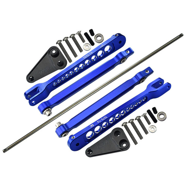 GPM Alum 7075-T6 Rear Anti Swing Rod & Stabilizer Bar Blue : Losi Hammer Rey