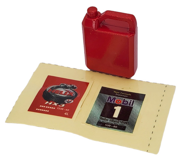 NHX RC Crawler Decorative Metal Engine Oil Can - Red