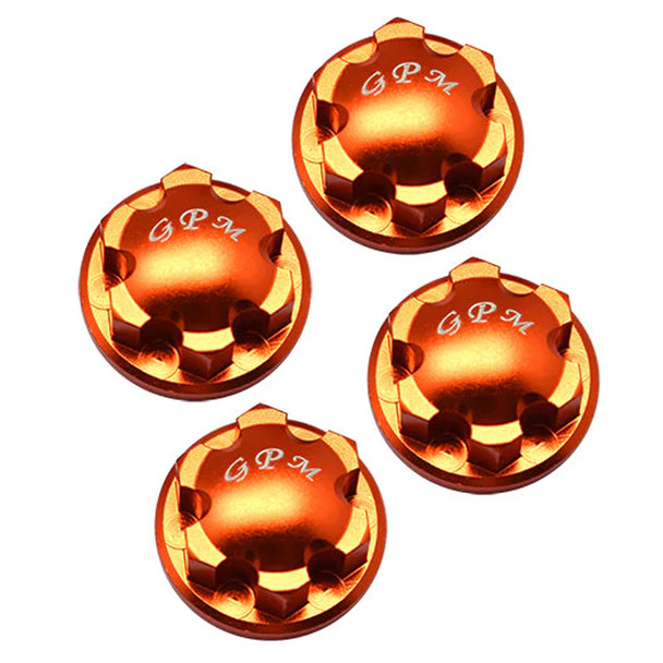 GPM Racing Aluminum 6061-T6 Wheel Lock Orange : 1/8 Sledge / 1/10 E-Revo