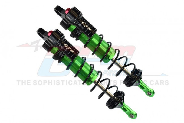 GPM Alum 6061-T6 Rear L-Shape Adjustable Spring Dampers 143mm Green : Sledge