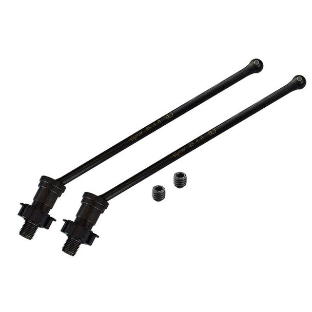 GPM Medium Carbon Steel F/R CVD Drive Shaft w/ Alum Hex Adapter Black : X-Maxx