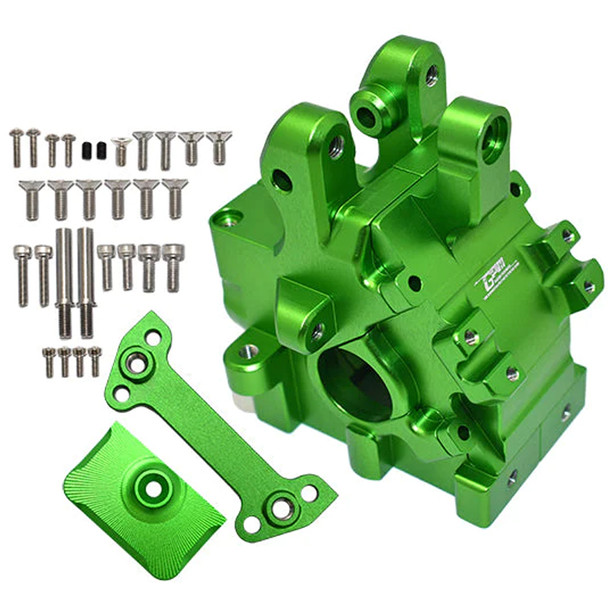 GPM Racing Aluminum Front Or Rear Gear Box Set  Green for Arrma 1/5 KRATON 8S BLX