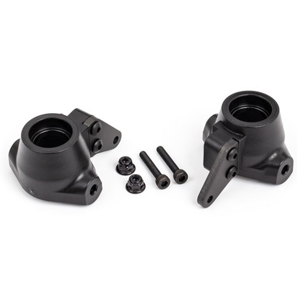 Traxxas 9637A Aluminum Left & Right Steering Blocks Arms Dark Titanium : Sledge