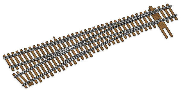 Walthers 948-10013 Code 100 Track DCC-Friendly #4 Turnout - Left Hand HO Scale