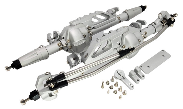 NHX RC Alum Axle w/ Heavy Duty Gears / Truss / Steering Knuckle - Silver for  Axial Wraith / RR10