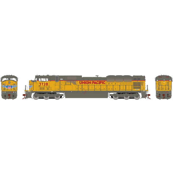 Athearn ATHG27355 G2 SD90MAC Union P. #3728 Locomotive w/ DCC & Sound HO Scale
